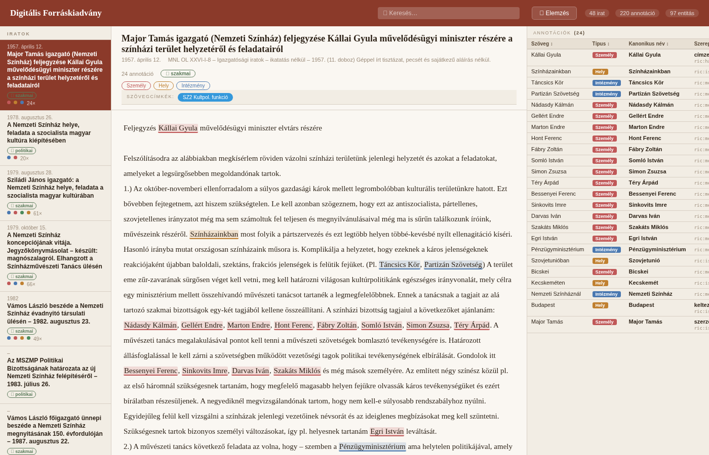 A digitális forráskiadvány publikációs nézete – annotált szöveg kereshető és navigálható felületen